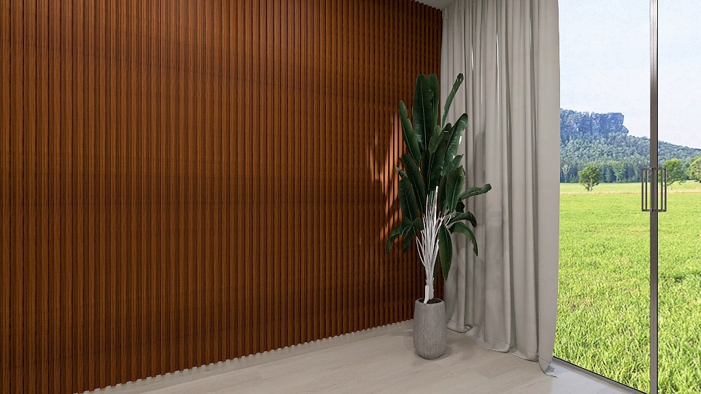 Panel Lambrín Interior Parota Gold