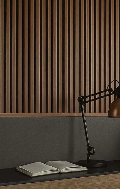 Panel Lambrín Interior Parota Black combinado